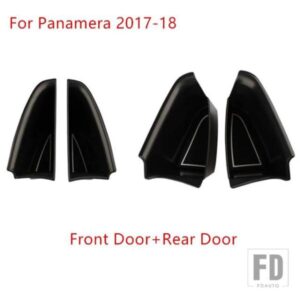 ポルシェパナメーラ 2017-18 黒ドアハンドル収納ボックスカバートリムカースタイリングインテリアアクセサリー