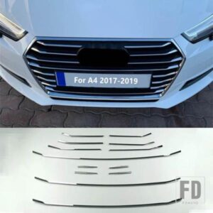 ステンレスフロントエアグリルグリル装??飾カバートリム 13 個アウディ A4 B9 2017 2018 2019 カースタイリングバンパー装飾デカール