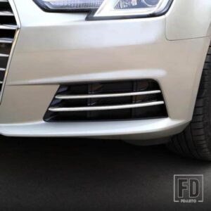 クローム ABS フロントフォグランプトリムストリップ 4 個アウディ A4 2017 2018 カースタイリングバンパー装飾デカール
