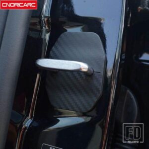 カーボン色カースタイリングドアロックカバートリム BMW X5 F15 X6 F16 2014-2018 インテリア自動車アクセサリー