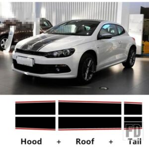 カースタイリングフォルクスワーゲンシロッコ GTS ボンネット + ルーフ + テールデカールステッカー車体装飾ビニールステッカー