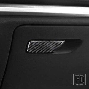 カーボン副パイロットグローブボックススイッチ装飾カバートリムストリップアウディ A3 8V 2013-2018 LHD カースタイリング 3D ステッカー