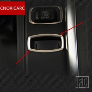 CNORICARC ステンレスセンターコンソールキー穴装飾フレームカバートリムボルボ V40 2013-2017 インテリアアクセサリー