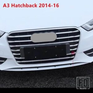 1 セットステンレスフロントグリル装飾カバートリムストリップアウディ A3 8V セダンハッチバックスポーツバック 2014-16 スタイリング