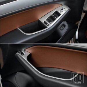 窓ガラス昇降ボタンフレーム装飾カバートリム 4 個アウディ Q5 2010-2016 LHD ステンレスドアアームレストパネル