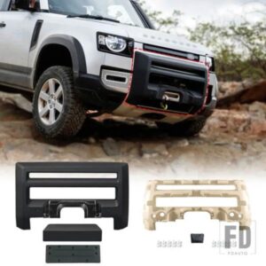 ランドローバーディフェンダー 110 90 2020-23 ABS ペイントフロントバンパープロテクターガードスキッドプレート