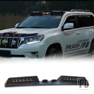 トップライトキャリアオフロードアドベンチャーランプトヨタランドクルーザープラド 2010-2022 FJ150 ルーフ LED ライトバー