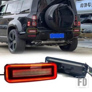 LED リアバンパーリフレクターテールブレーキストップランプウィンカーライトランドローバーディフェンダー 2020 + カーアクセサリー