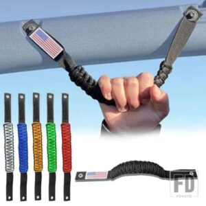 車内ルーフロールケージグラブハンドルグリップバーフォード F150 ブロンコ 2021 2022 アクセサリー PVC ロープオックスフォード布赤黒