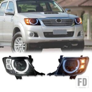 フロントヘッドライトトヨタハイラックス VIGO 2012 2013 2014 LED DRL ヘッドランプヘッドランプアクセサリー