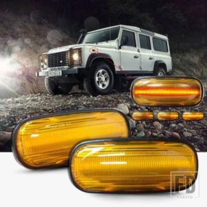 流水ウインカー LED ダイナミックウィンカーライトランドローバーディスカバリーディフェンダーフリーランダーサイドマーカー点滅インジケーター