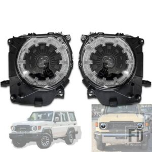 ヘッドライトトヨタランドクルーザー LC76 LC78 LC79 2024 LED ヘッドランプアップグレード DRL ダイナミック信号ランプフロントライトアセンブリ