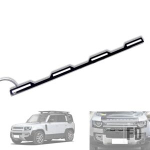 車アンダーグリルフロントバンパーグリルメッシュ LED ダイナミックライト付きランドローバーディフェンダー 90 110 2020 +
