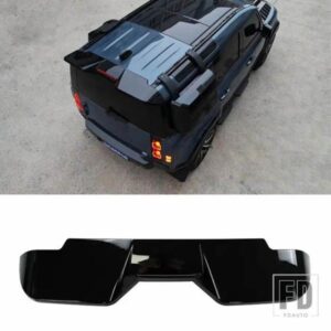 新スタイルリアスポイラートランクブーツウイングリップテールトリムグロスブラック 2020 ランドローバー防衛 ABS 自動車外装モールド