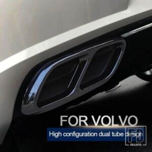 テールスロートパイプカバートリムボルボ XC90 S90 XC40 V90 XC60 S60 V60 排気テールパイプフレームカーアクセサリー