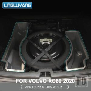 ボルボ XC60 2018-22-23 トランク収納ボックス XC60 スペアタイヤ収納ボックス ABS 材料/植毛カーアクセサリー