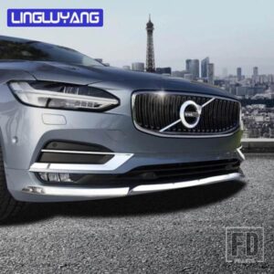 カースタイリングクロームステッカーボルボ V90 S90 2016-19 ステンレスフロントバンパー唇カバートリムストリップ車 ACCESSO