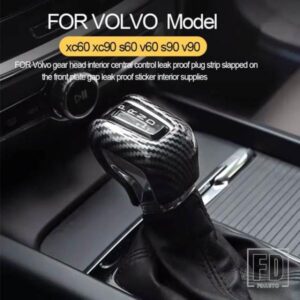 ボルボ XC60 XC90 S90 V90 S60 V60 中央制御ギアヘッド装飾カバー ABS カーボンパターンギアグリップアクセサリー