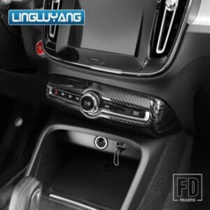 カーアクセサリーボルボ XC40 2018-2023 カーボン色装飾スタイリングフレームカバートリムステッカー