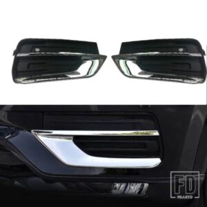 ボルボ XC90 フロントフォグランプフレーム装飾明黒クローム交換黒化 2020-2023