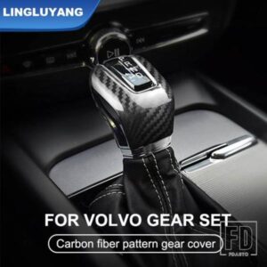 ボルボ S60 XC60 V60 V40 S80 S90 XC90 V90 カーボンパターンギアスティックギアセットギアハンドルカーアクセサリー