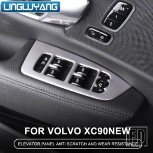 ボルボ XC90 左手 DRIVEWINDOW 2015-2020 ボタン装飾フレームリフトスイッチパネル装飾ステッカーカーアクセサリー