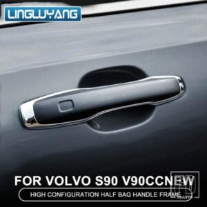 カーアクセサリーボルボ XC60 XC90 S90 V90 2018-2025 2024 ドアハンドル装飾ステッカー外側ドアハンドルステッカー