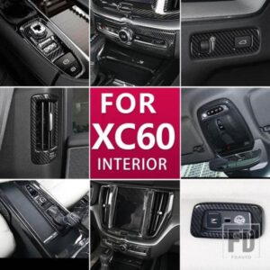 ボルボ XC60 インテリアカーボンスパンコールパッチスペシャルな装飾ストリップカーアクセサリー