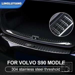 2016-2024 モデルボルボ S90 リアガードプレートトランクガードプレートアクセサリーステンレス装飾ペダル