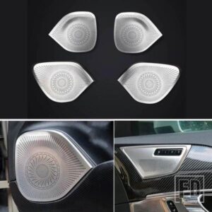 ボルボ XC90 ドアサウンドフード金属高低 4 ドアスピーカーパネル装飾キットカーアクセサリー 2015-2023 2024 2025