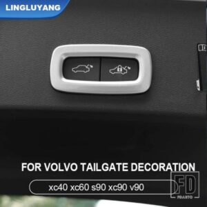 ボルボ XC90 XC40 XC60 S90 V90 インテリアトランクボタン装飾ステッカーアクセサリーカーアクセサリー