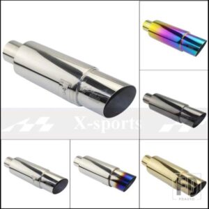 マフラーマフラーテールパイプ汎用ステンレス 304 長さ 370 MMインターフェース 51 57 63 MMアウトレット 89 MM