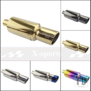 車バイク排気システムマフラーマフラー先端汎用ステンレス ID 51 MM 57 MM 63 MMアウトレット 89 MMサイレンサーテールパイプ