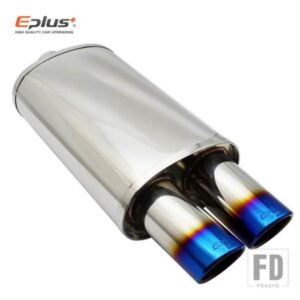 カーアクセサリー排気システムマフラーパイプポリッシュ汎用ステンレスバーニングブルーサイレンサーダブル輸出 63 MM