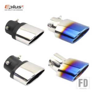汎用ステンレスのマフラーマフラーテールパイプアウトレットノズルエンドベルトネット排気システム ID 60 MMオーバル