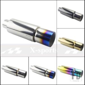 車バイク排気システムマフラー先端汎用ステンレス ID 51 MM 57 MM 63 MMアウトレット 90 MMスタイリングサイレンサーテールパイプ