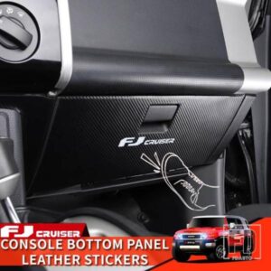 06-21 年トヨタ FJ クルーザーアクセサリーインテリアコンソール底アンチキックレザーステッカーパッド