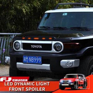 06-21 年トヨタ FJ クルーザーアクセサリー外装 LED ダイナミックライトフロントフードスポイラー砂利バッフル