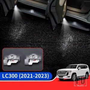 LC300 用 2022 LC300 70 周年記念ロゴ投影ランプドアペダルライトアクセサリーカーテシランプ