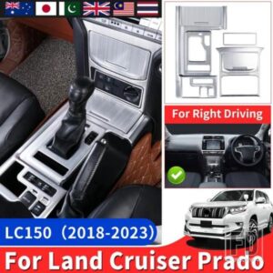 2018-2023 右舵車トヨタランドクルーザープラド 150 ステンレスパネルギアボックスカバー LC150 J150 インテリアアクセサリー