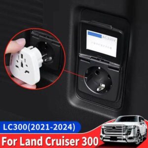 トランク電源プラグ 12 ボルトに 220 ボルトコンバータトヨタランドクルーザー 300 LC300 2021 2022 2024 インテリアアクセサリー