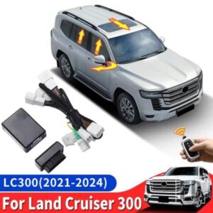 自動閉窓 + ロックドア OBD モジュール + 折りたたみトヨタランドクルーザー 300 LC300 2021-24 インテリアアクセサリー