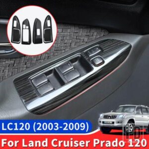 2003-2009 トヨタランドクルーザープラド 120 ガラスコントロールボタンパネル LC120 ドアハンドルアンチスクラッチ FJ120 アクセサリー
