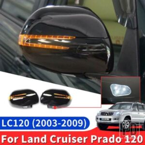 トヨタランドクルーザープラド 120 2003-2009 バックミラーカバーダイナミック電球 FJ120 LC120 LED ウインカーアクセサリー