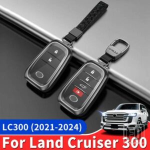 トヨタランドクルーザー 300 LC300 アップグレードアクセサリー 2022 2023 2024 完全密閉金属キーシェルレザーケース