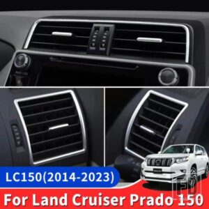 トヨタランドクルーザープラド 150 2014-2023 2022 空調ベントクローム装飾ストリップ LC150 FJ150 インテリアアクセサリー