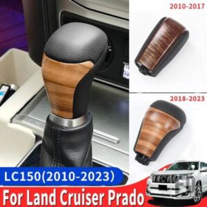 ギアボックスハンドルトヨタランドクルーザープラド 150 LC150 FJ150 2010-2023 アクセサリーインテリアアップグレードウッドテクスチャシフトレバー