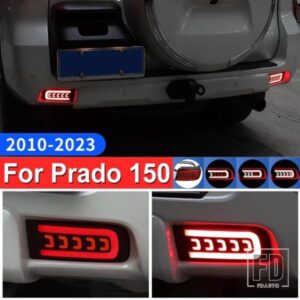 トヨタランドクルーザープラド 150 2010-2023 2021 バンパーライトアップグレード外装アクセサリー LC150 ブレーキリアフォグランプウインカー