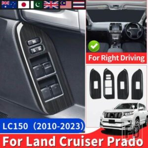 右舵/コントロールウィンドウボタンパネルトヨタランドクルーザープラド 150 LC150 FJ150 2010-2024 チューニングインテリアアクセサリー