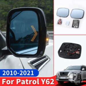 バックミラー加熱ミラー日産パトロール Y62 2010-2021 アップグレードアクセサリー外装部品デミスター